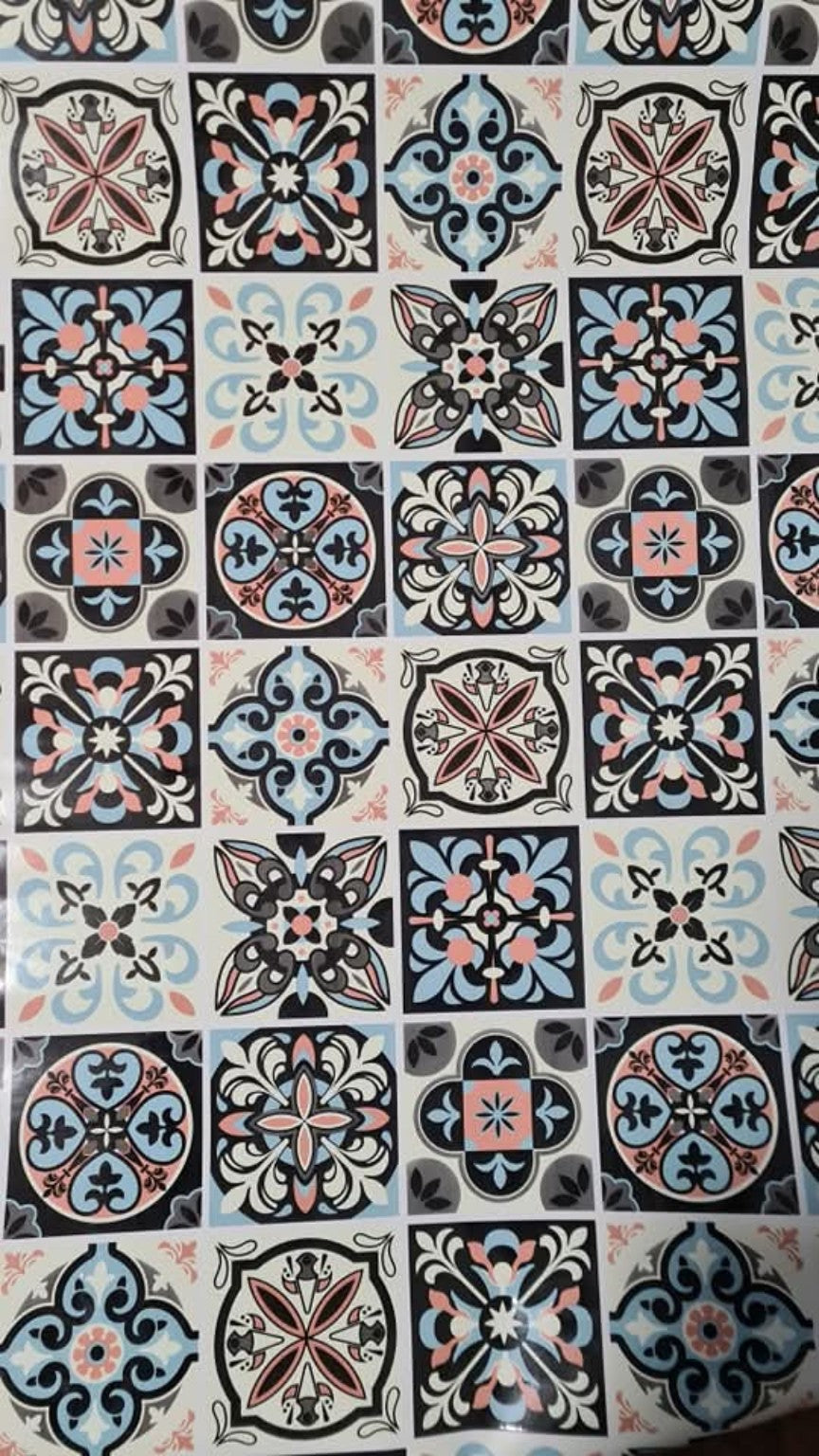 Mediterranean Moroccan-style patterned self-adhesive tile