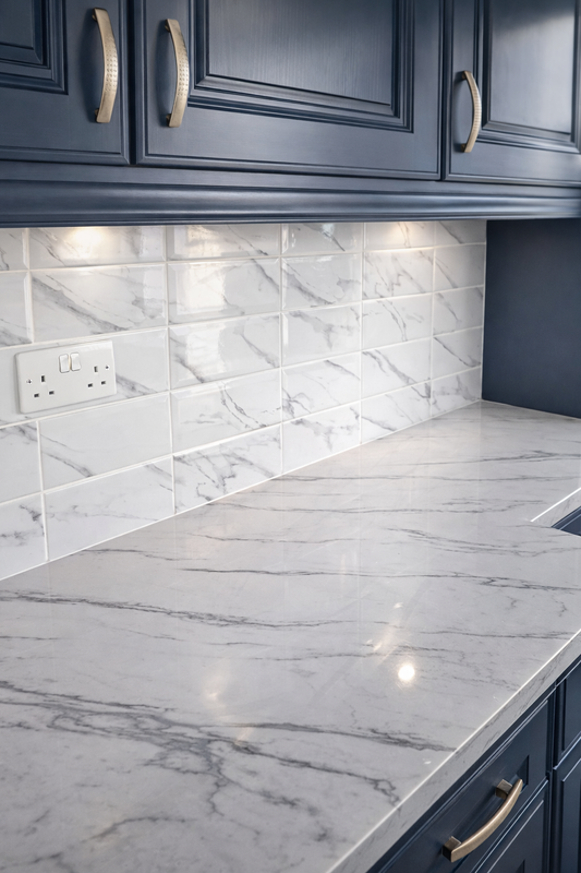 White & Grey Gloss Marble