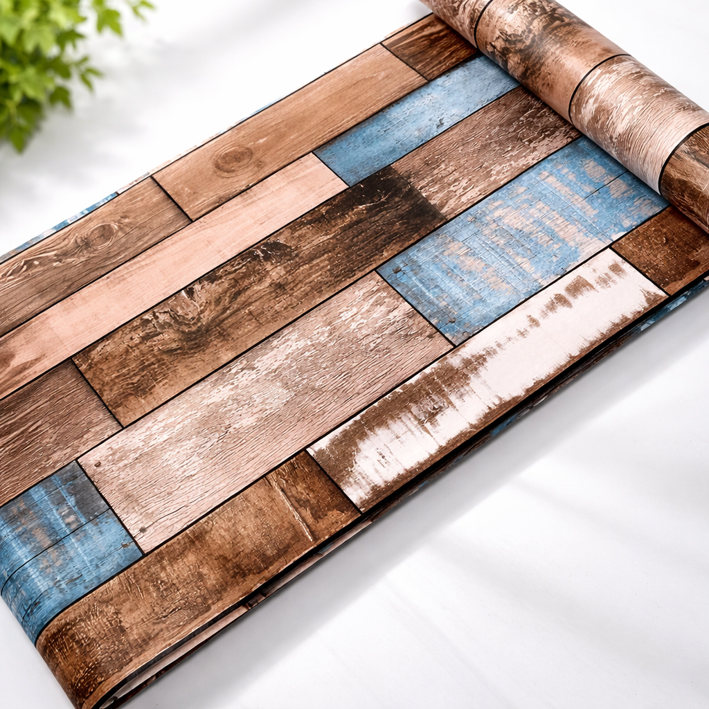 Rustic Wood Self-Adhesive roll - Budget Interiors