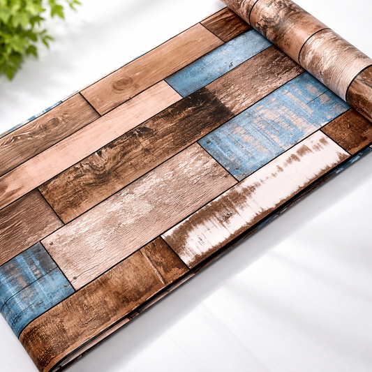 Rustic Wood Self-Adhesive roll - Budget Interiors