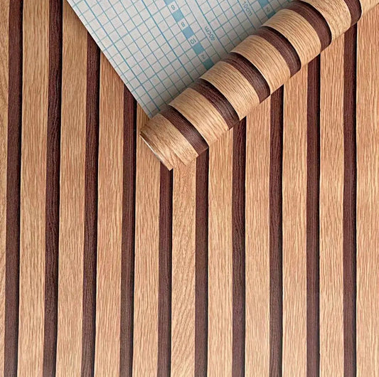 Wood Pannelling 3D Effect Stick On Wallpaper 1000cm Roll  (EXTRA LARGE)