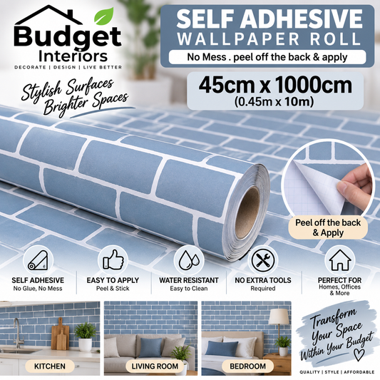 Blue Brick Wallpaper Self adhesive roll  ( 8 Rolls available )
