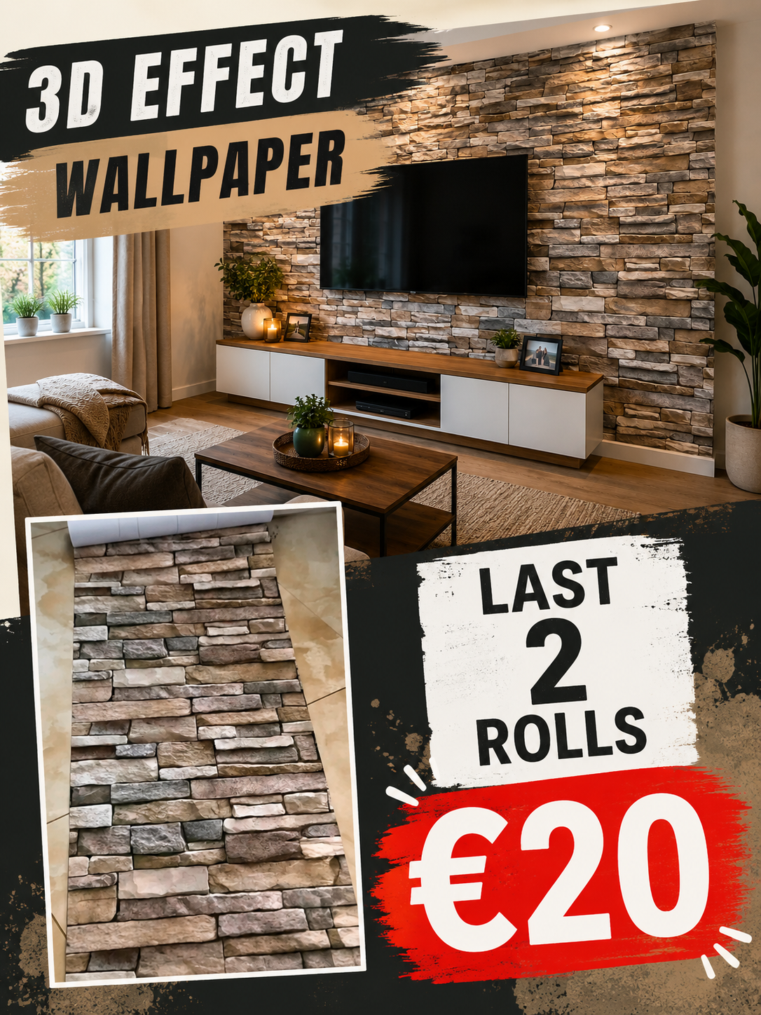 Brick  LAST  2 ROLLS  €20