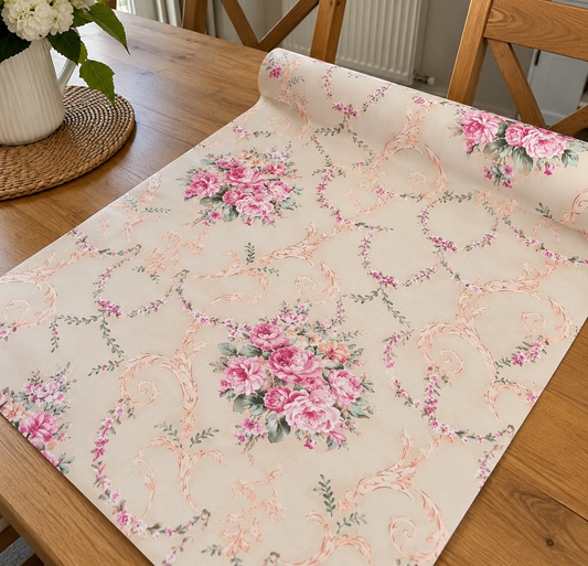 Shabby Chic Vintage Floral Rose Wallpaper - Budget Interiors