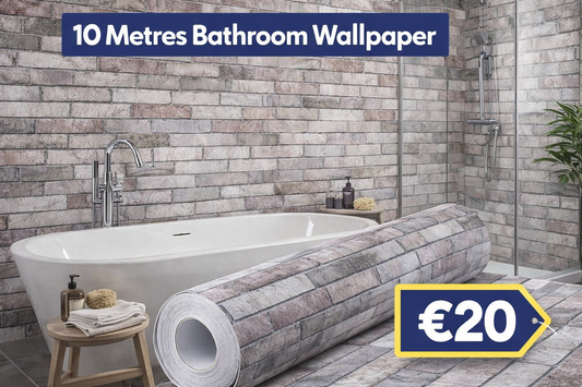 Mix Tile effect Self-Adhesive Wallpaper for Bathrooms - Budget Interiors