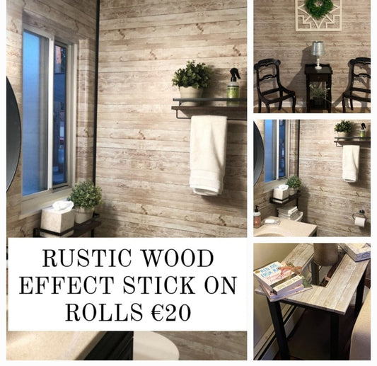 Rustic Wood Realistic Stick On Rolls Extra LARGE 1000CM Roll