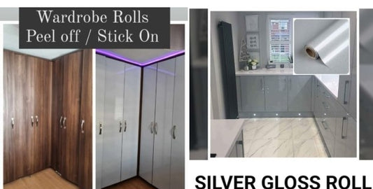 Silver Gloss Wardrobe or furniture Roll