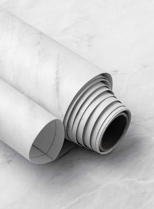 Realistic White Marble Extra Large 1000cm Roll ( 1/2 PRICE )