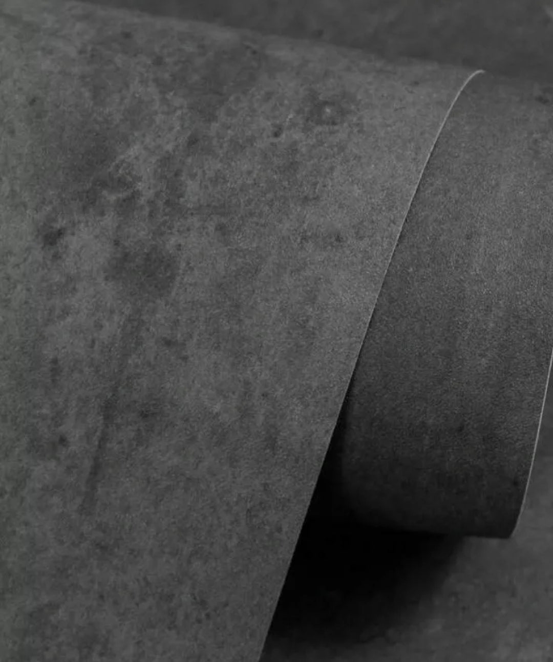Dark Grey Concrete Plaster Effect Textured Vinyl Wallpaper Plain Free Match Wall