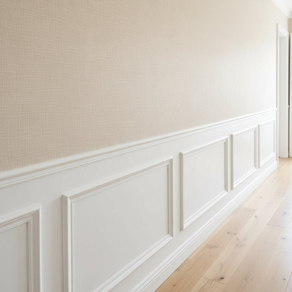 Beige Linen Effect Self-Adhesive Roll